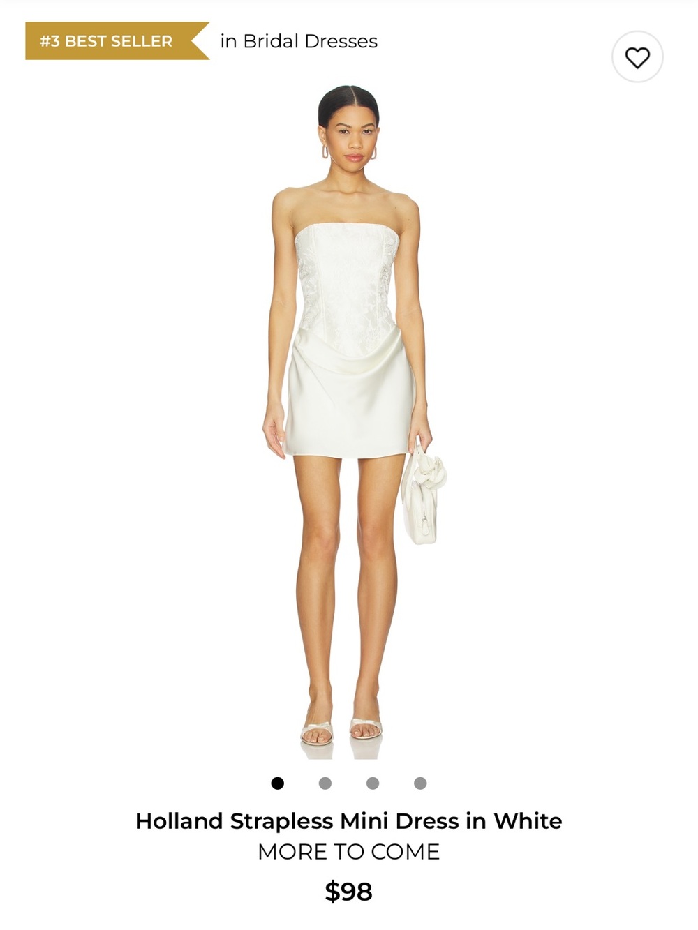 Strapless Mini corset Dress in White